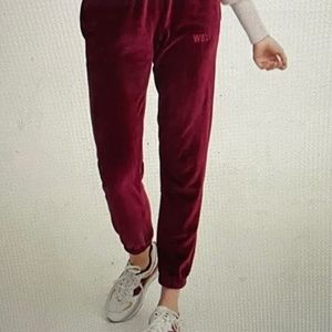 NWT - WSLY (sz L) - Bandier WSLY Eco Plush Classic Pocket Jogger in Beetroot